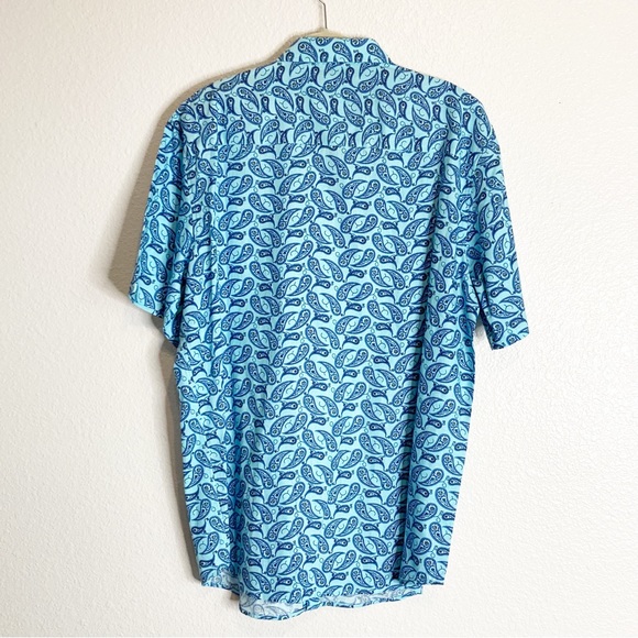 Alan Flusser Classic Paisley Print Button Down Shirt - L - Picture 3 of 8